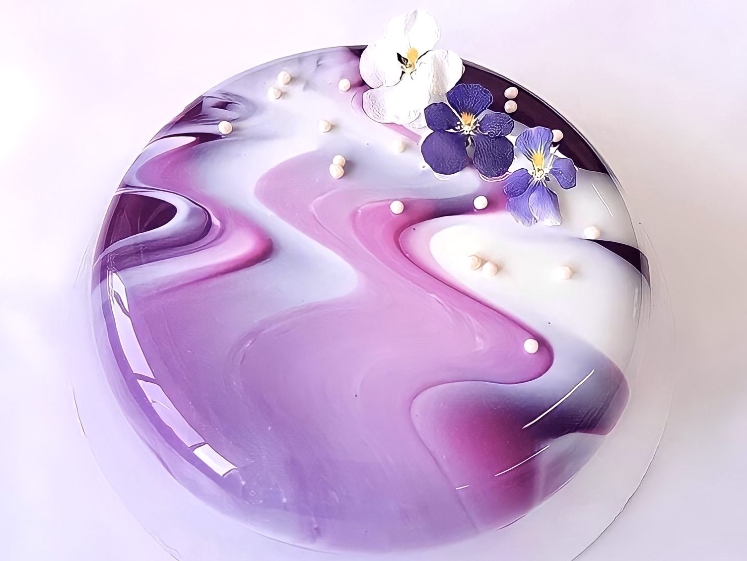 Purple Marble Glaze Cake